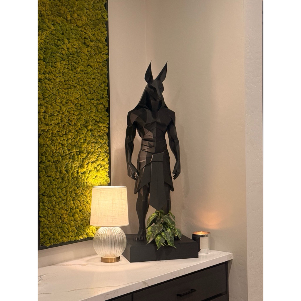 Tượng Thần Anubis In 3D Low Poly