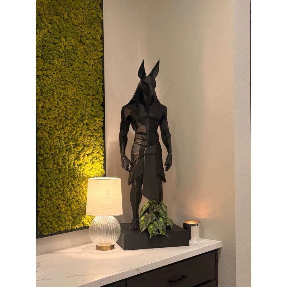 Tượng Thần Anubis In 3D Low Poly