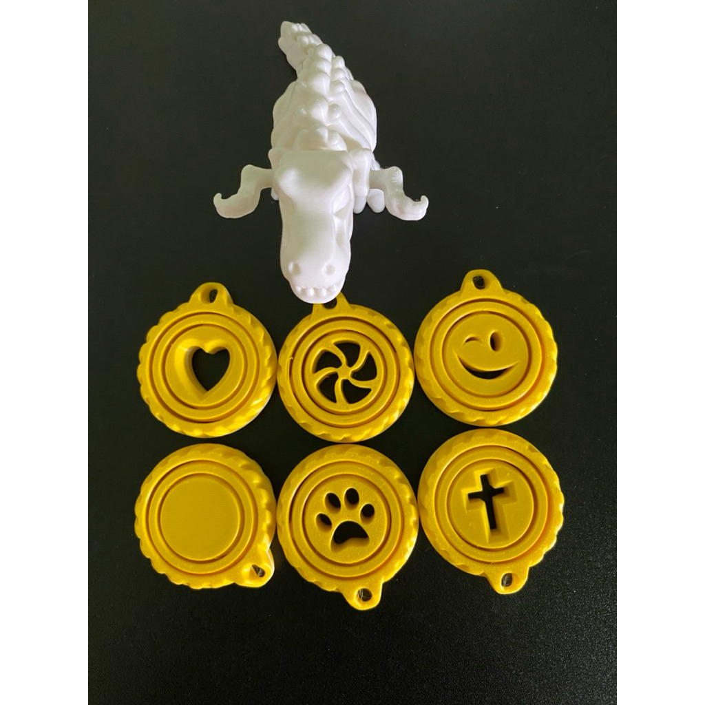 Móc khóa tròn xoay in 3D