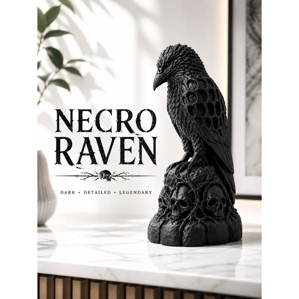 Tượng Quạ Raven Decor In 3D